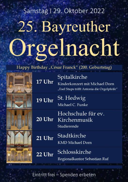 Plakat Bayreuther Orgelnacht