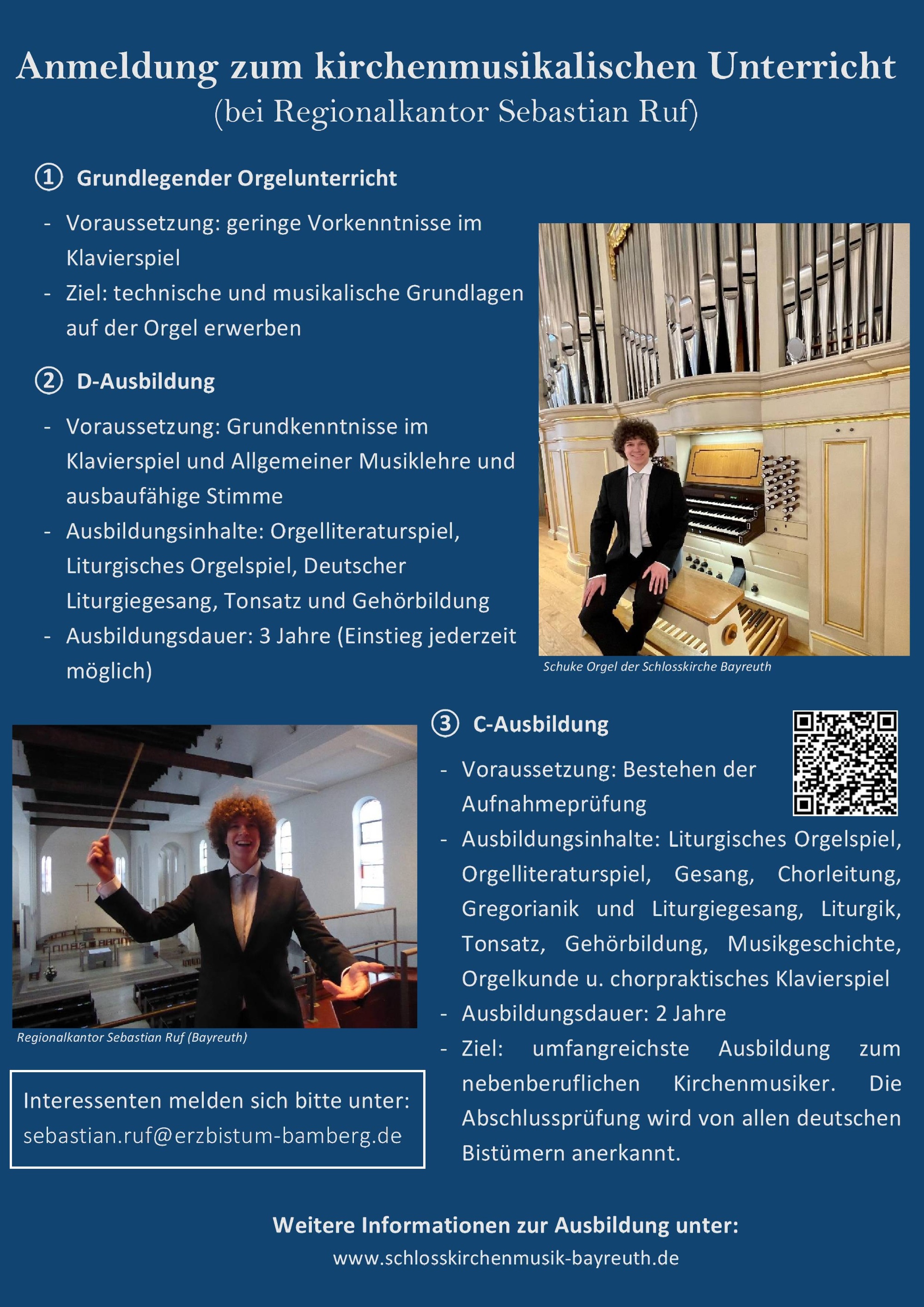 Flyer Kirchenmusikalischer Unterricht